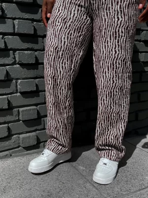 Maroon Striped Pants